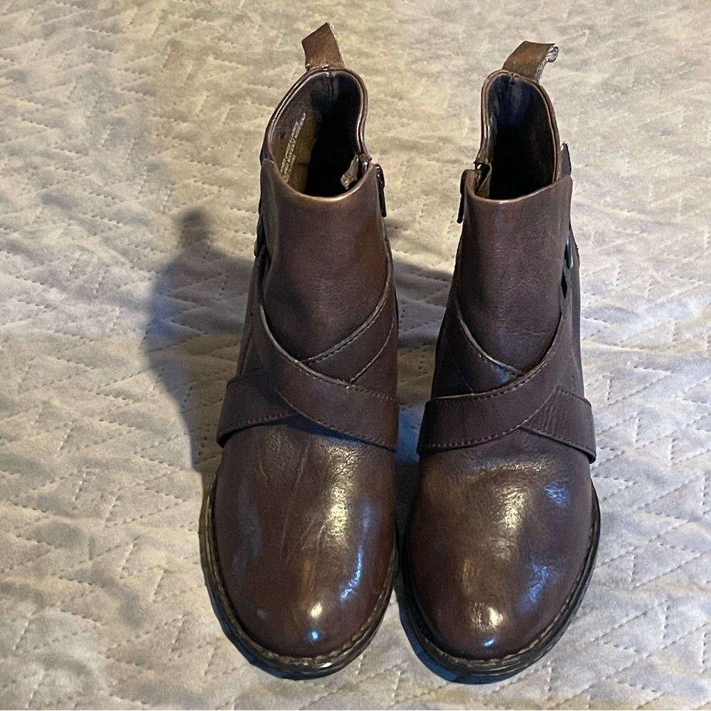 Born side zipper ankle boots womens 7.5 EUC brown - Picture 4 of 13